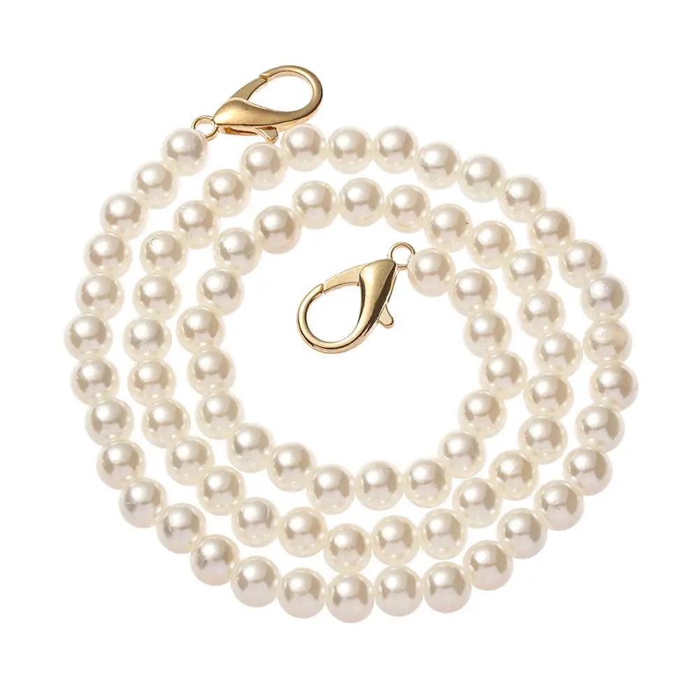 High Quality Pearl Belt Accessories Pearl Strap DIY purse Replacement Long Beaded Chain Bags Handbag Handles Quake 60cm