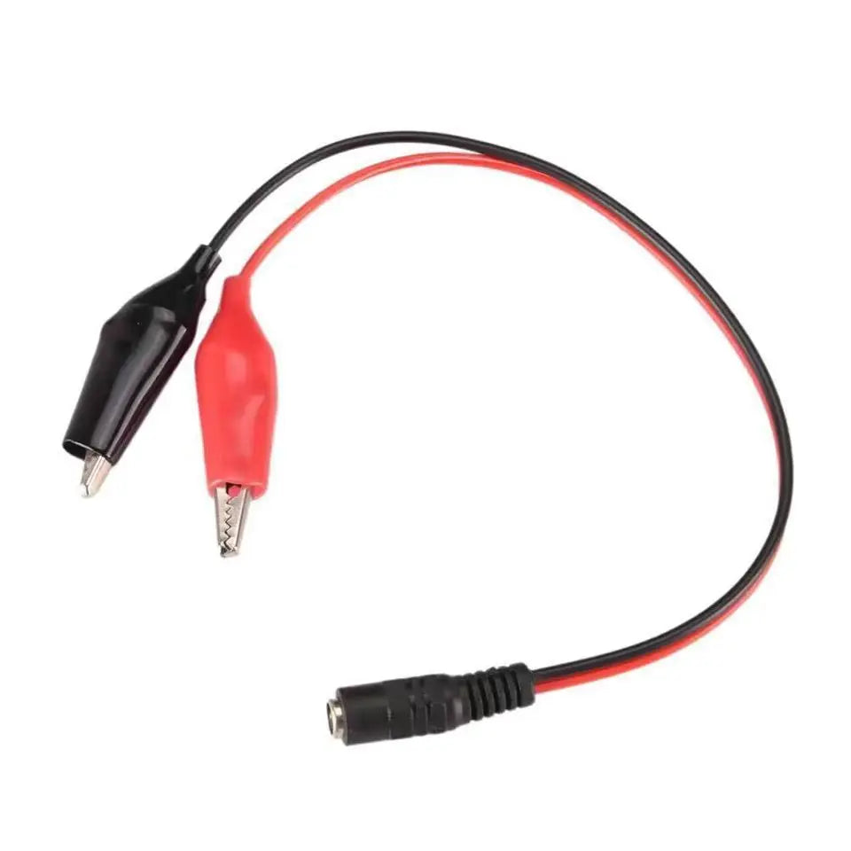 1/3PCS 20AWG Alligator Crocodile Clip To DC 5.5*2.1mm Male‑Female Connector Wire Low‑Voltage Power Supply Test Adapter Lead Quake DC5521-Female 1PCS 60CM