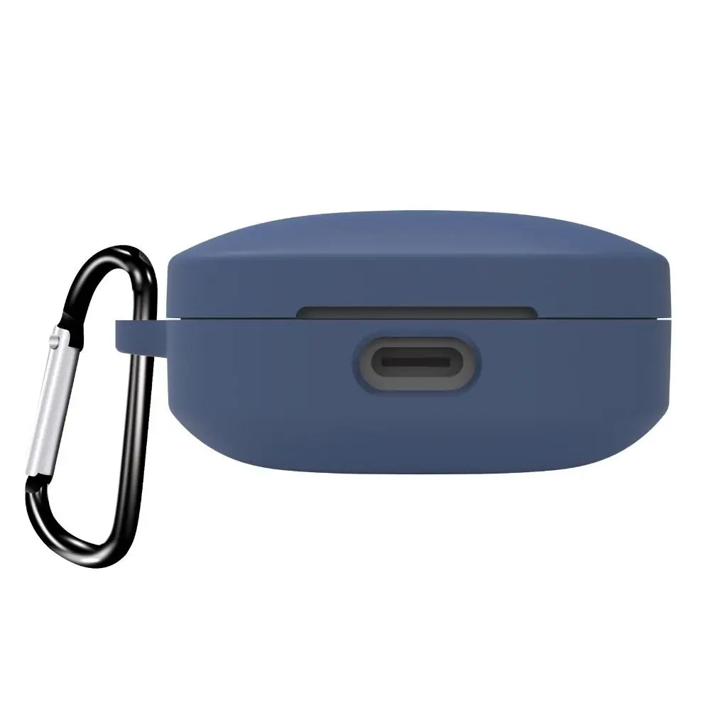 Soft Silicone Protective Case Protector Shockproof Cover Headphone Accessories With Hook Housing Shell for Redmi Buds 6 Active Quake Dark Blue