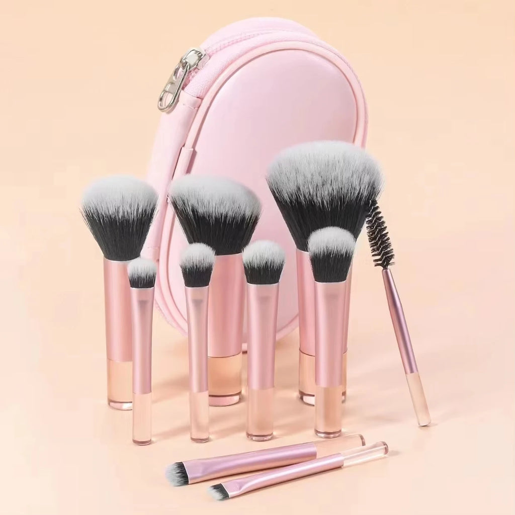 Face 10-Piece Mini Makeup Brush Set Portable Travel Size Makeup Brush Available in Multiple Colors Quake