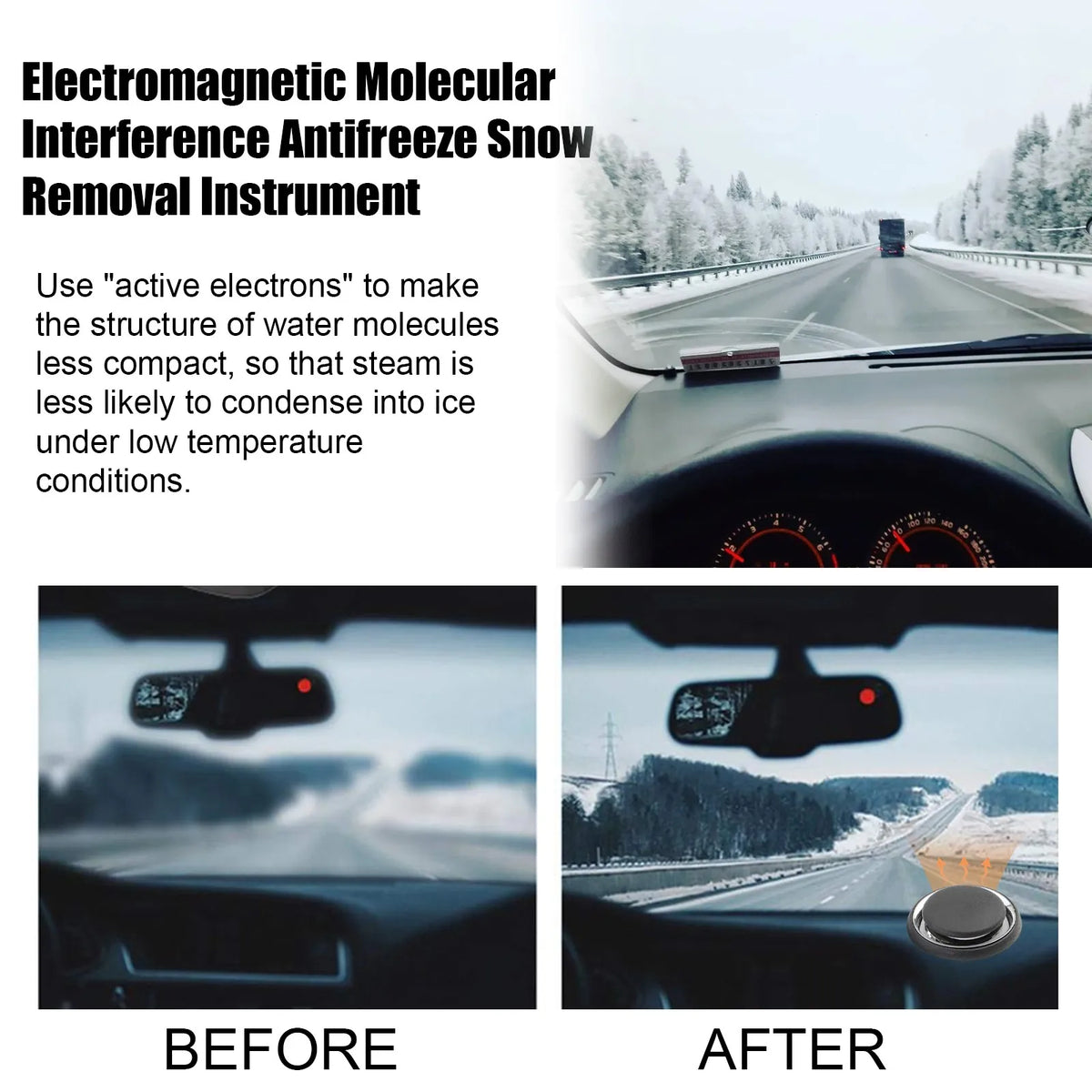 Portable Solar And USB Car Ice Remover For Windshields, Rearview Mirrors, SUVs, Trucks, RVs – Fast De-icing Anti-Freeze Tool Quake