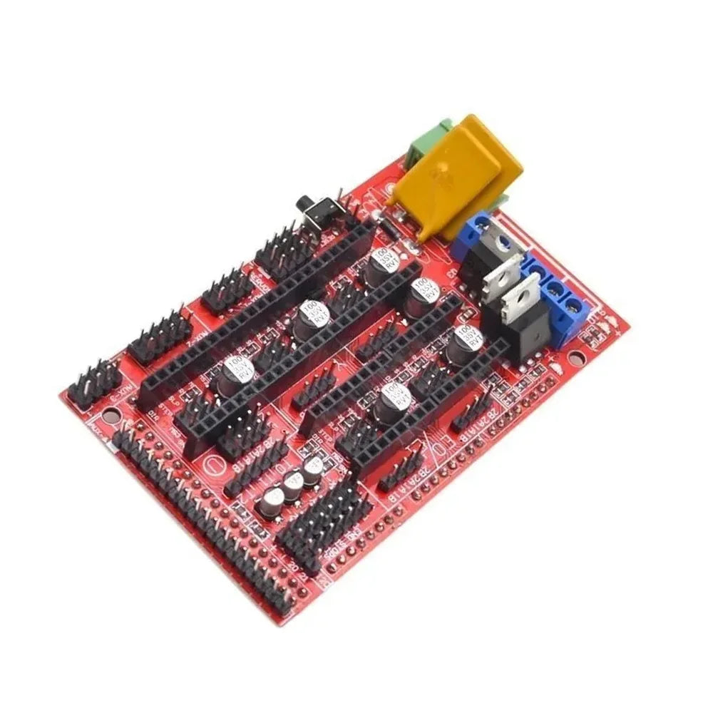 RAMPS 1.4 -1.5 -1.6 Panel Part Motherboard 3D Printers Parts Shield Red Black Controls Quake