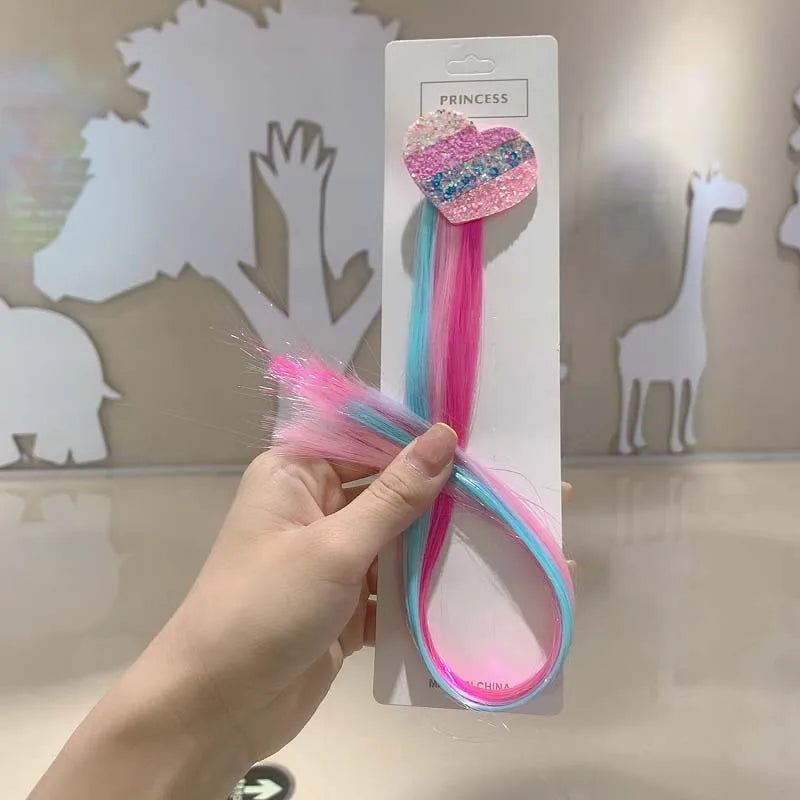 Cute Cartoon Unicorn Children Hair Braiding Accessories Little Girls Colored Braided Tools Baby Holiday Party Pony Hair Clips Quake NO.10