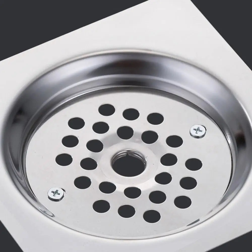 Useful Stainless Steel Press-Type Floor Drain Pedal Type Square Sewer Floor Strainer Anti-odor Pop Up Bounce Drain Filter Quake