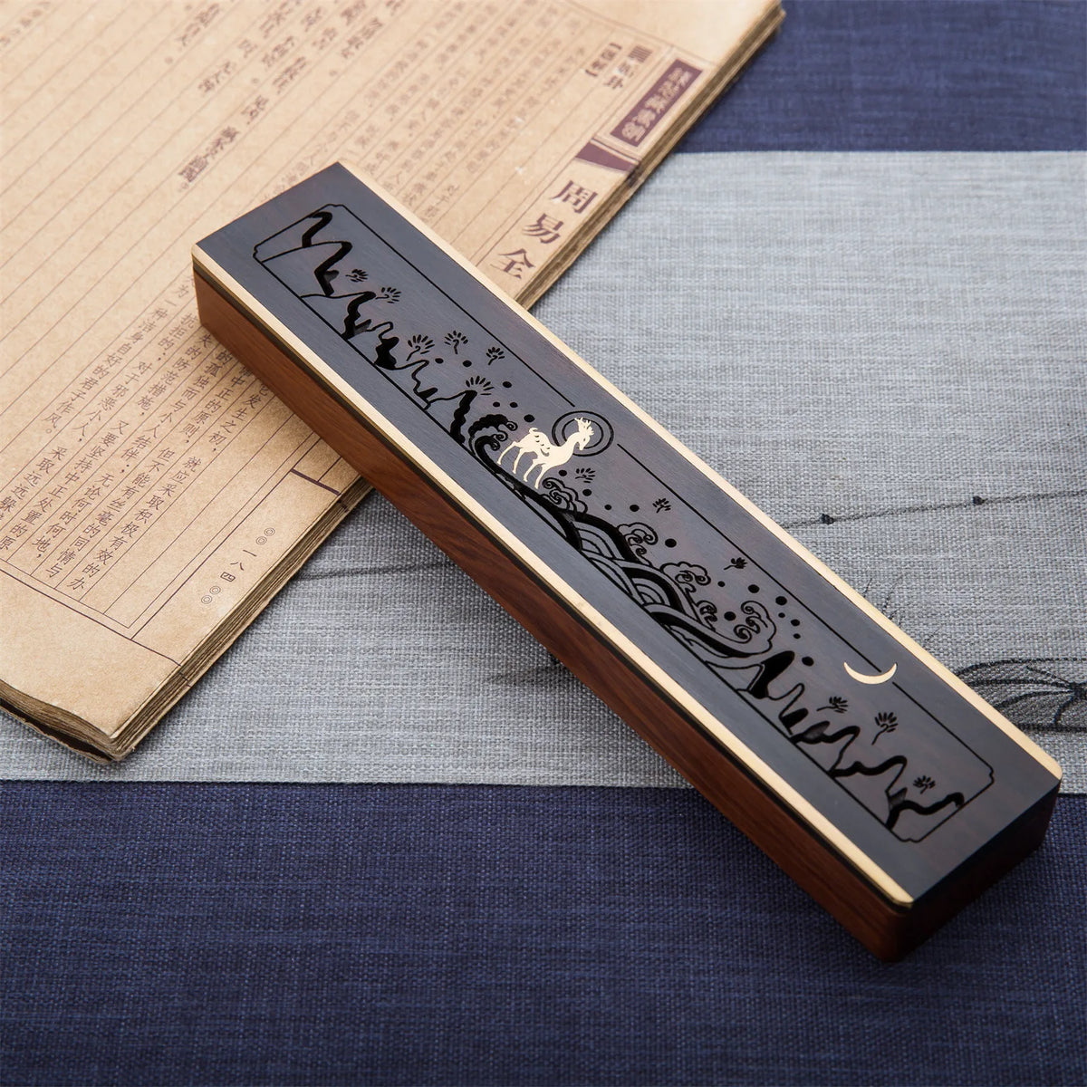 Wooden bed incense burner, cultural and creative Chinese style Zen ornaments, household incense sticks, solid wood creative Quake Burner unpackaged 4