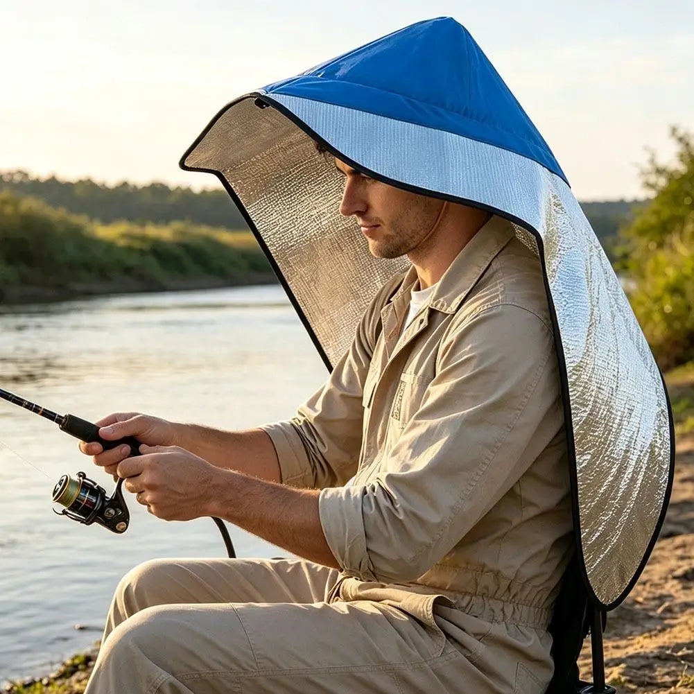 Sun Rain Protection Hooded Cape Breathable UV Hat for Farming Gardening Wide Brim Bucket Hat with Neck Cover Farm Work Quake