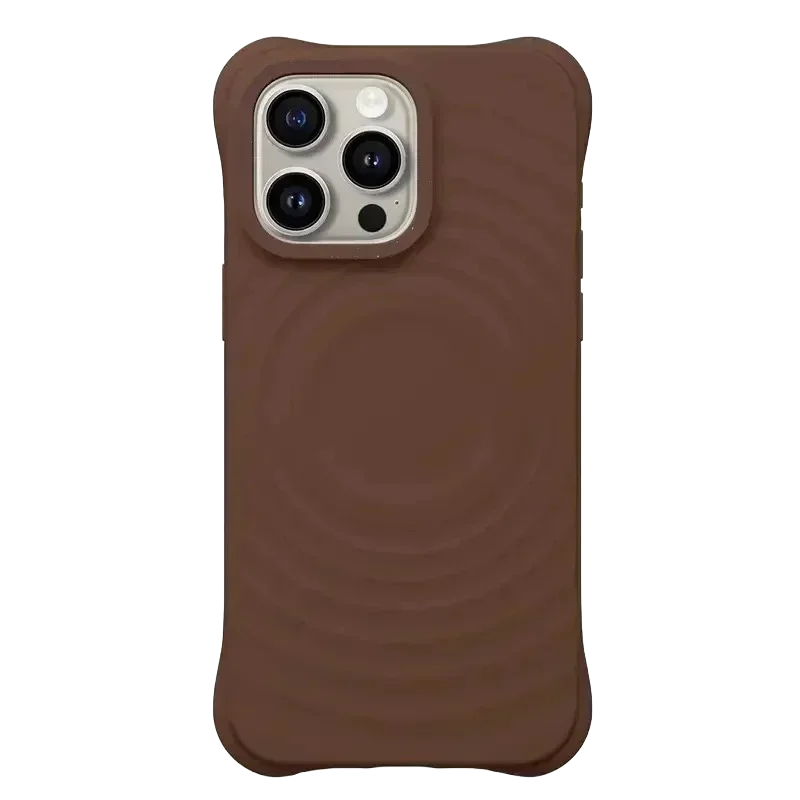 608231 Wave Magnetic Phone Cover for IPhone 13 14 15 16 17 18 Pro Max Case for IPhone 18Pro Quake brown iPhone 18 Pro Max