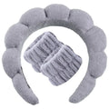 European American Twist Sponge Face Washing Makeup Cloud Headbands Hair Accessories Makeup Tool Kits Quake Grey Set