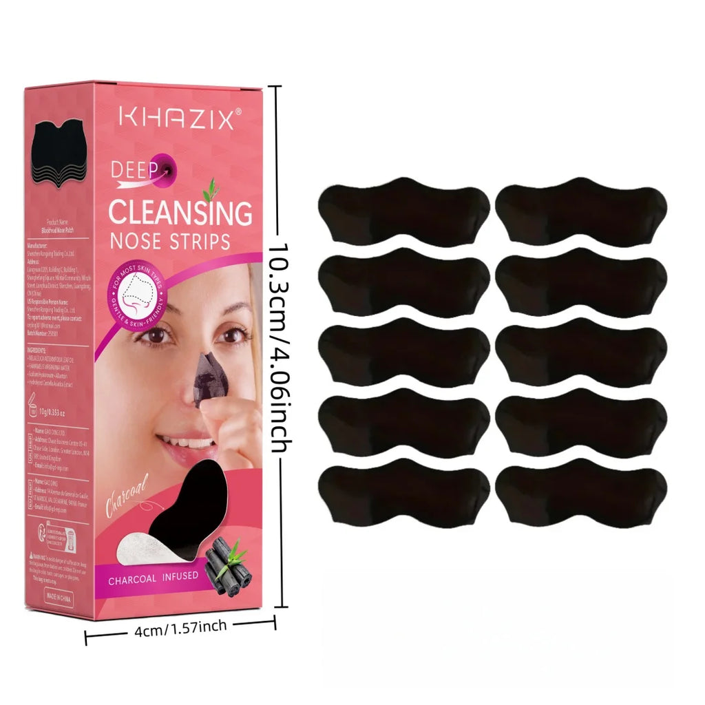 Black Hydrocolloid Nose Strips, Deep Cleansing Blackhead Remover, Gentle Oil Control Patches for Blackheads & Whiteheads. Quake