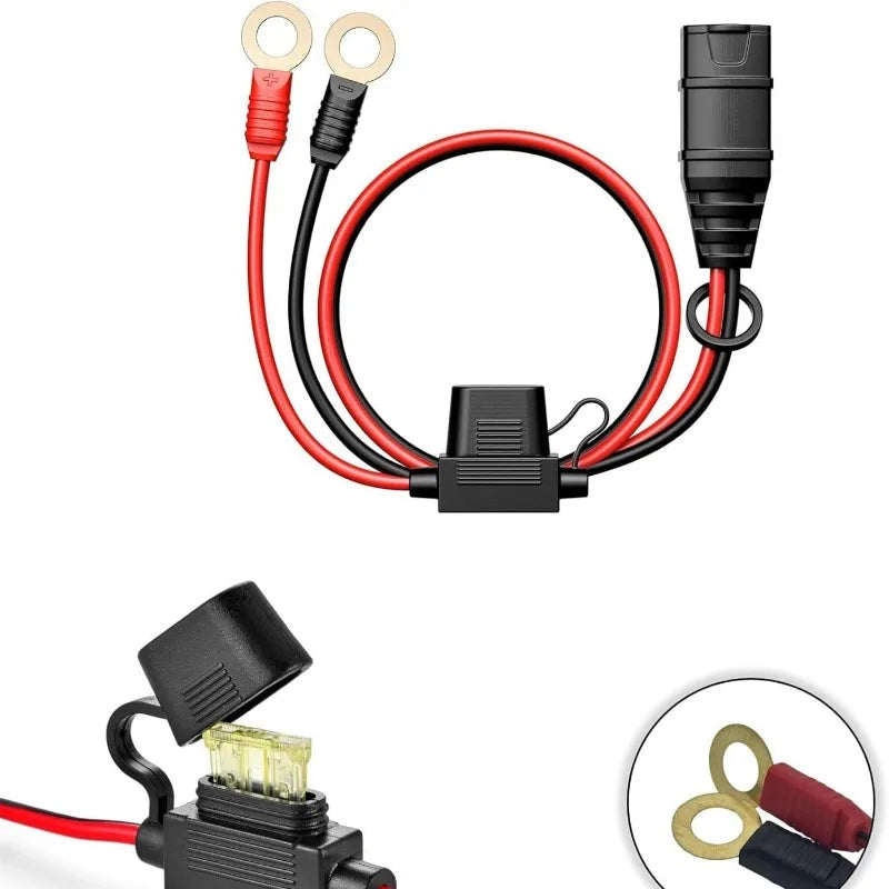 1/2pcs with M6/10 Silicone Cable Car Plug Fast Charging Connector Cable Compatible with NOCO GC008X Connect Cable 12AWG Quake