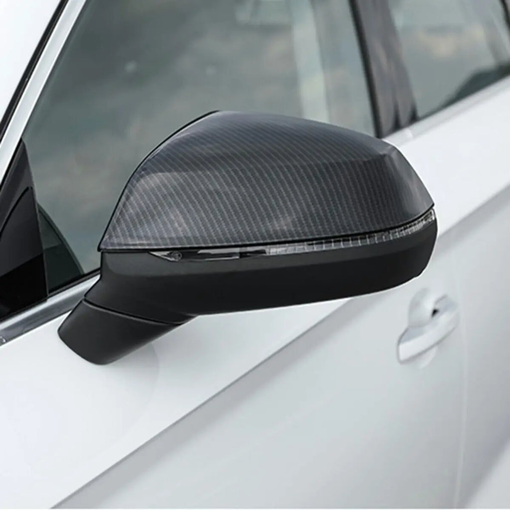 For Audi Q7 2016-2021 Q5 2019-2021 Car Rearview Replacement Side Mirror Cover Sticker Wing Cap Exterior Case Trim Carbon Silver Quake