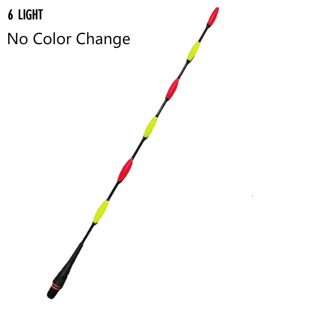 1pc Super Bright LED Fishing Smart Float Top Ultra Sensitive Induction Electronic Floats Buoy Bite hook color change Luminous Quake -6 LightChange color