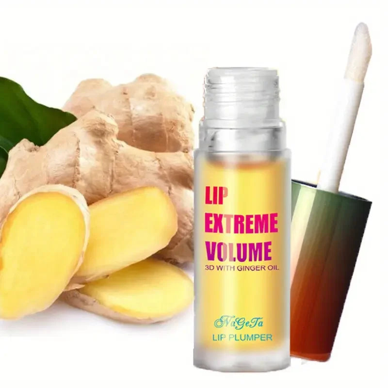 1/2Pcs Ginger And Mint Lip Plumper Oil Radiant,Plumping Lip Volumizing Serum for Smoother,Fuller Lips for Youthful and Sexy Look Quake 1pcs Ginger