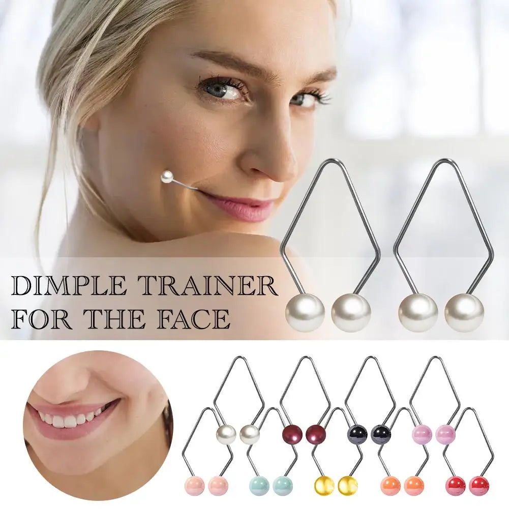 1 Pair Dimple Makers for Cheeks, Dimple Maker Balls for Face, Improve Your Smile,Easy to Wear, Dimple Trainer for Natural Dimple Quake