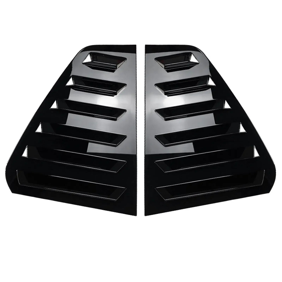For VW Golf 6 MK6 2008-2012 Car Rear Louver Window Side Shutter Cover Trim Sticker Vent Scoop ABS Carbon Fiber Black Accessories Quake Gloss Black