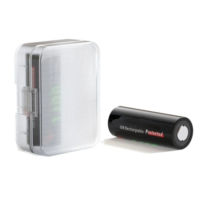 Clear Battery Storage Case for 2x18650 or 3x16340 Batteries Protect Your Batteries, Prevent Short Circuits and Dust K1KF Quake