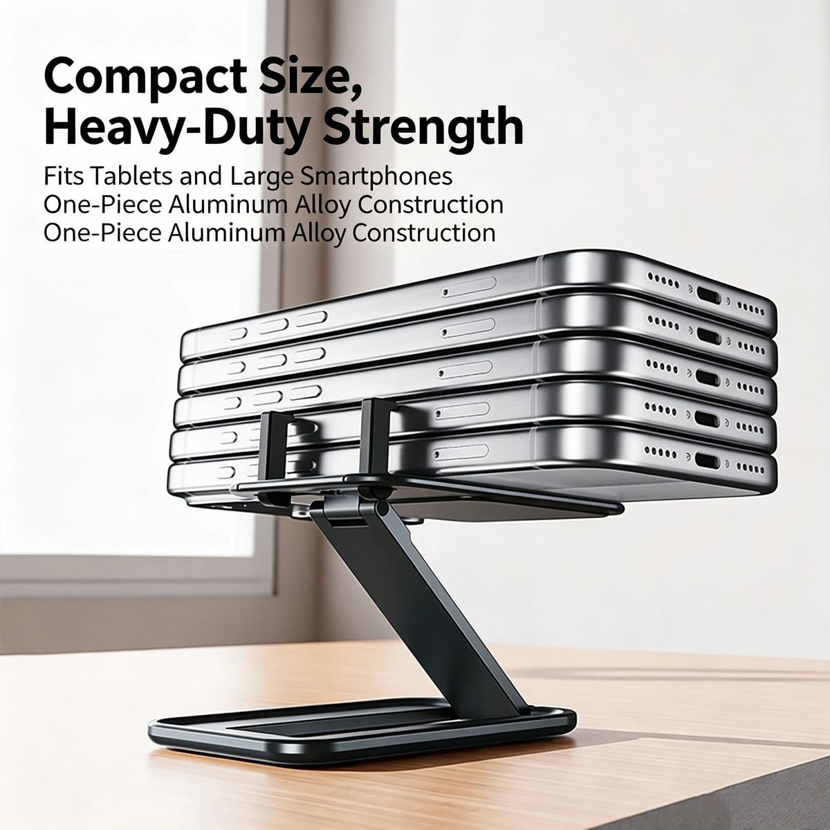 Foldable Phone Stand All Aluminum Alloy Adjustable Magnetic Cell Phone Holder Portable Desktop Phone Mount for phone Quake