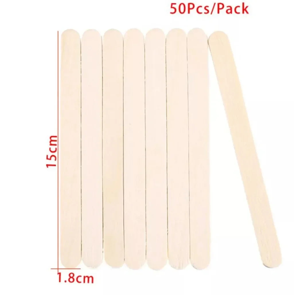 Resin Cream Stick 50/100/150Pcs Tool Epoxy Stirring Stick Popsicle Ice Handmade DIY Resin Mold Wood Ice Pop Sticks Making Tools Quake 150mm 50Pcs
