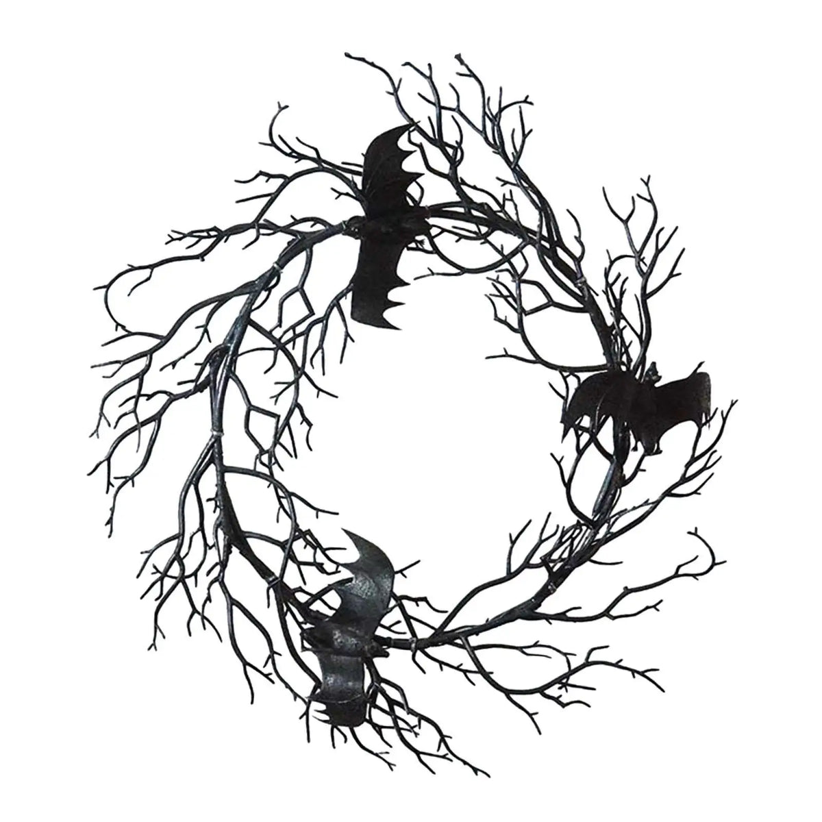Halloween Wreath with Bats Decor Creative Porch Wreath Wall Hanging Decorative Front Door Wreath for Festival Photo Props Party Quake Default Title