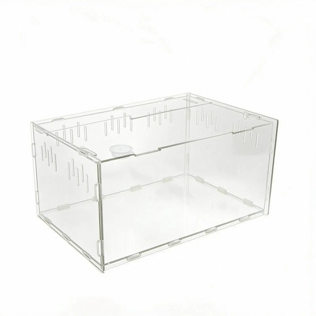 Compact Acrylic Reptile House with Ventilation Slots for Reptile Room Decor and Easy Cleaning Pet Habitat Quake