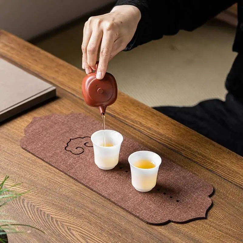 Waterproof Dry Bubble Mat Tea Mat Tea Seat Hollow Anti-scald Cup Mat Tea Tray Teapot Mat Quake