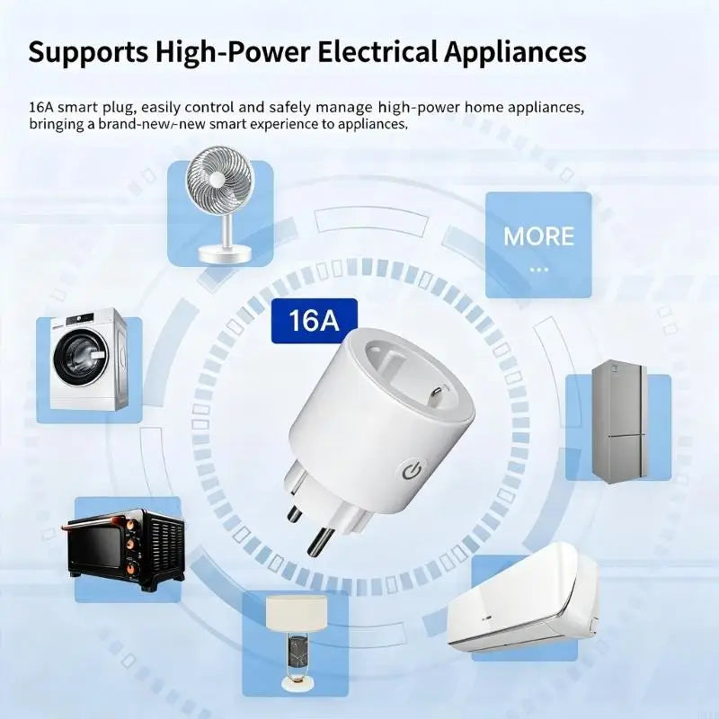 Wireless Remote Voice Control Timer Electrical Socket for Intelligent Home Portable Intelligent Socket 16A Household K1KF Quake