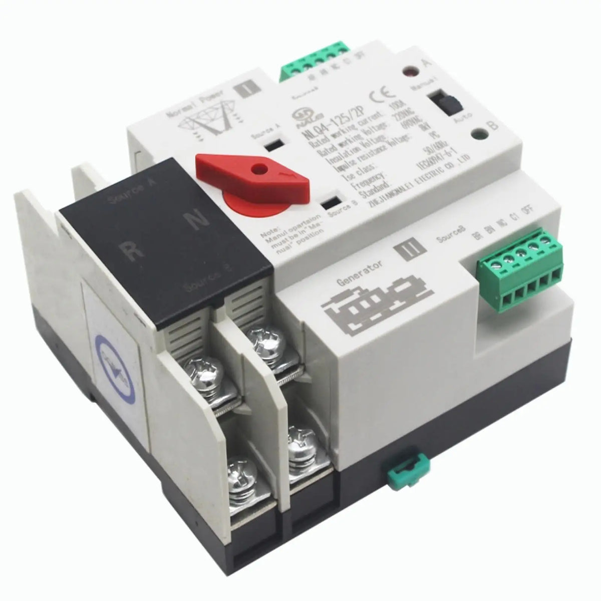 100A Flame Retardant Shell Easily Install Wear Resistant Electrical Selection Switch Double Power Automatic Transfer Switch Quake