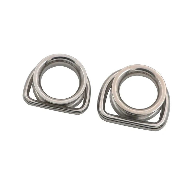 Patio Shade Sail Hardware Stainless Steel Thimble Corner D Rings Fitting 2 Piece Set for Outdoor Cover Use H8WE Quake 8mm CN