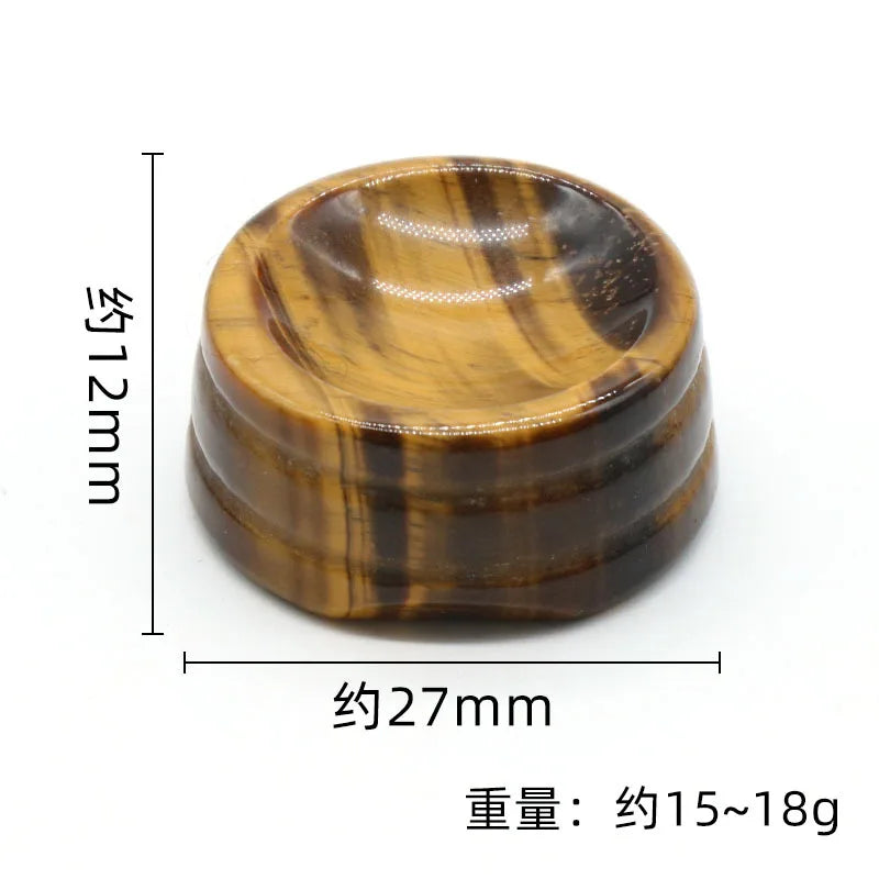 3Pcs/Set Natural Stone Round Ball Base Natural Stone Tiger Eye Quartz Bracket Odd Stone Base Decorations Jewelry Accessories Quake
