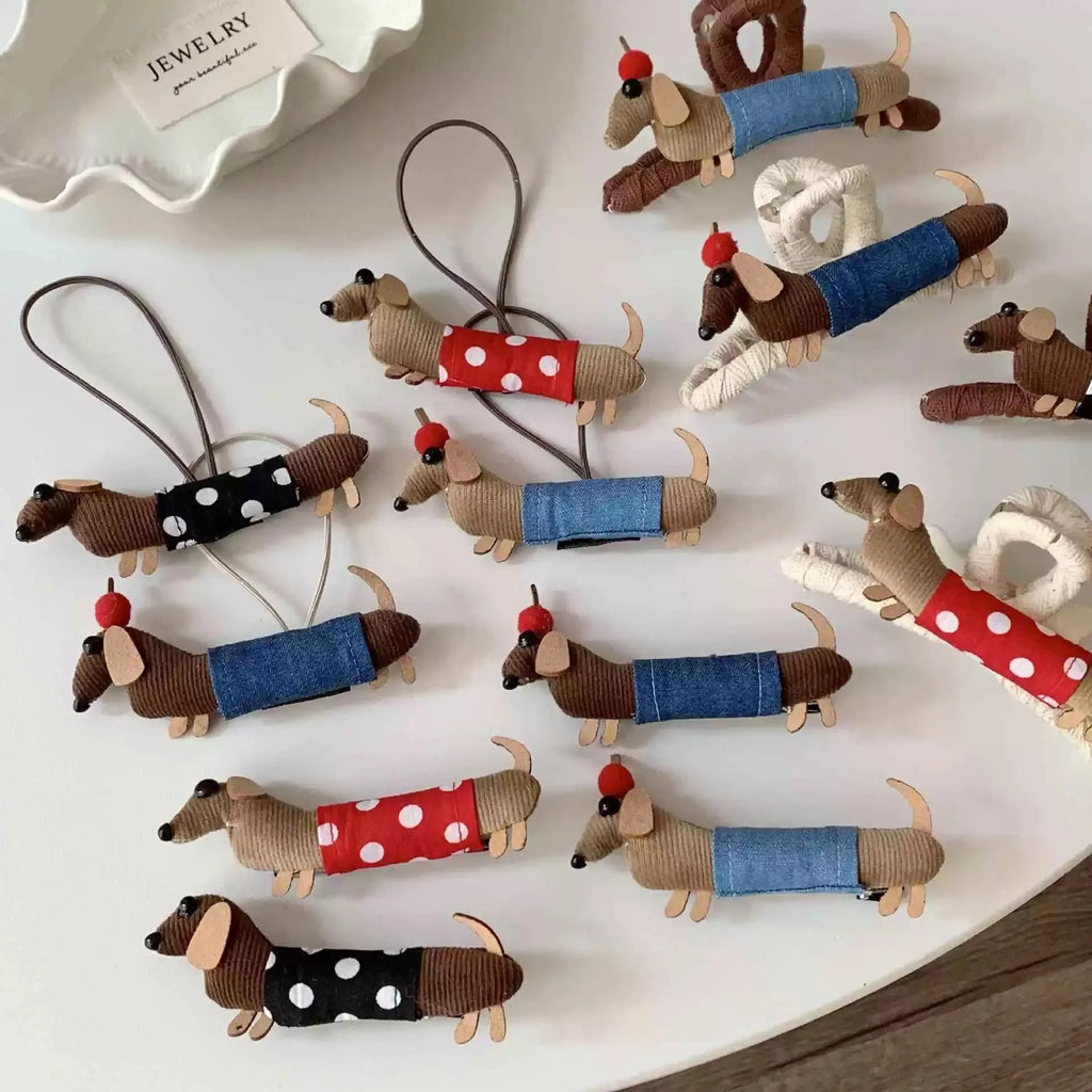 Funny Dachshund Hair Clip Hairbands Women Girls Cute Kawaii Hair Clip Bangs Side Hairpin Hair Styling Barrettes for Women Girls Quake