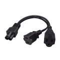 IEC320 To NEMA 1 15R And 5 15R Power Splitter Cable 1ft Short Y Adapters For Digital Devices K1KF Quake CN
