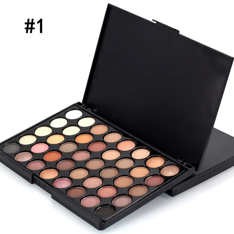 40 Colors Glitter Eyeshadow Palette Matte Waterproof Long Lasting Pressed Pearlescent Powder Cosmetics Fashion Women MakeUp Quake 40 Color 01