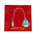 Metal Chain Page Marker with School-Themed Pendant and Pencil Charm for Reading, Journals, Textbooks and Classroom Gifts K1KF Quake Blue CN