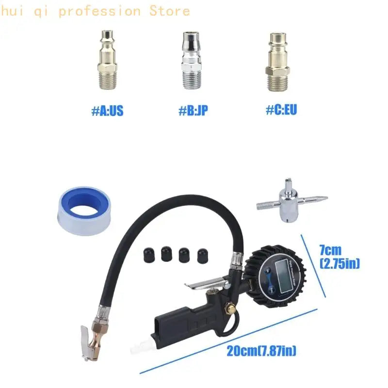 Handheld Air Inflator with Lighted Screen for Tire Filling Tasks H8WE Quake