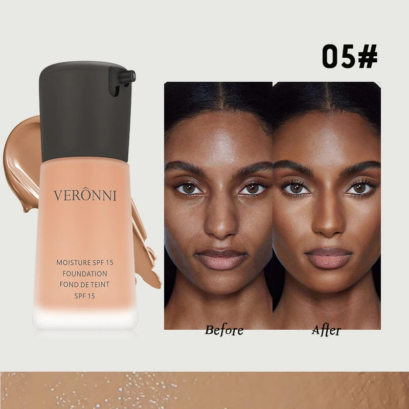 Matte Liquid Foundation Oil Control Concealer BB Cream Waterproof Lasting Full Coverage Natural Face Base Professional Makeup Quake 05