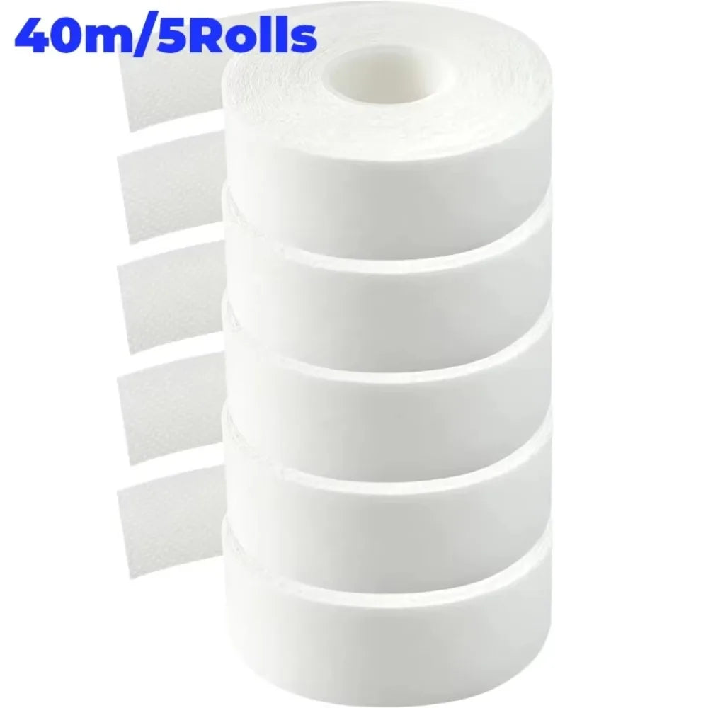8/80M Collar Anti-dirty Grime Self-adhesive Disposable Cuff Fixing Tape Breathable Sweat-absorbent Tape Quake 5Rolls 40M