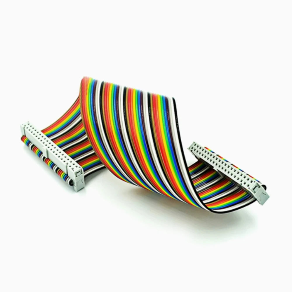 T-type GPIO Expansion Board 40Pin External Expansion Board Raspberry Pi 5 In-Line Breadboard Experiment Quake Color Cable 10 sets