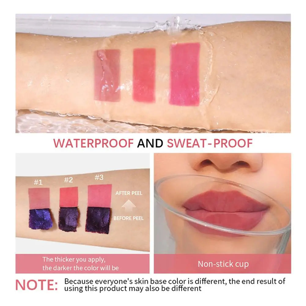 Lip Liner Stain, Peel Off Lip Liner & Lip Gloss, Long Lasting Waterproof Matte Color and Glossy Shine, Transfer-Proof Lip Makeup Quake