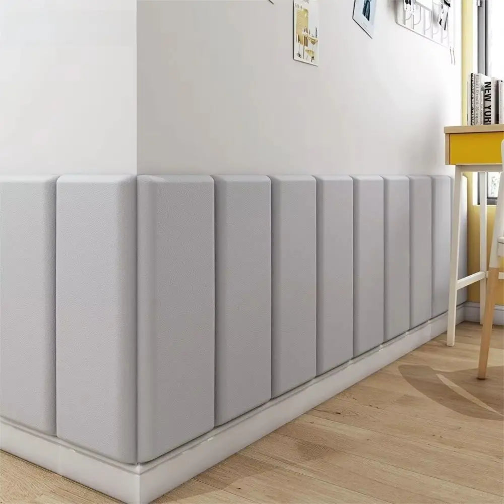 2pcs Self Adhesive 3D Wall Sticker Soft Bag Design Leather Soft Wall Panels 10mm Thick Anti-collision Headboard Protection Quake