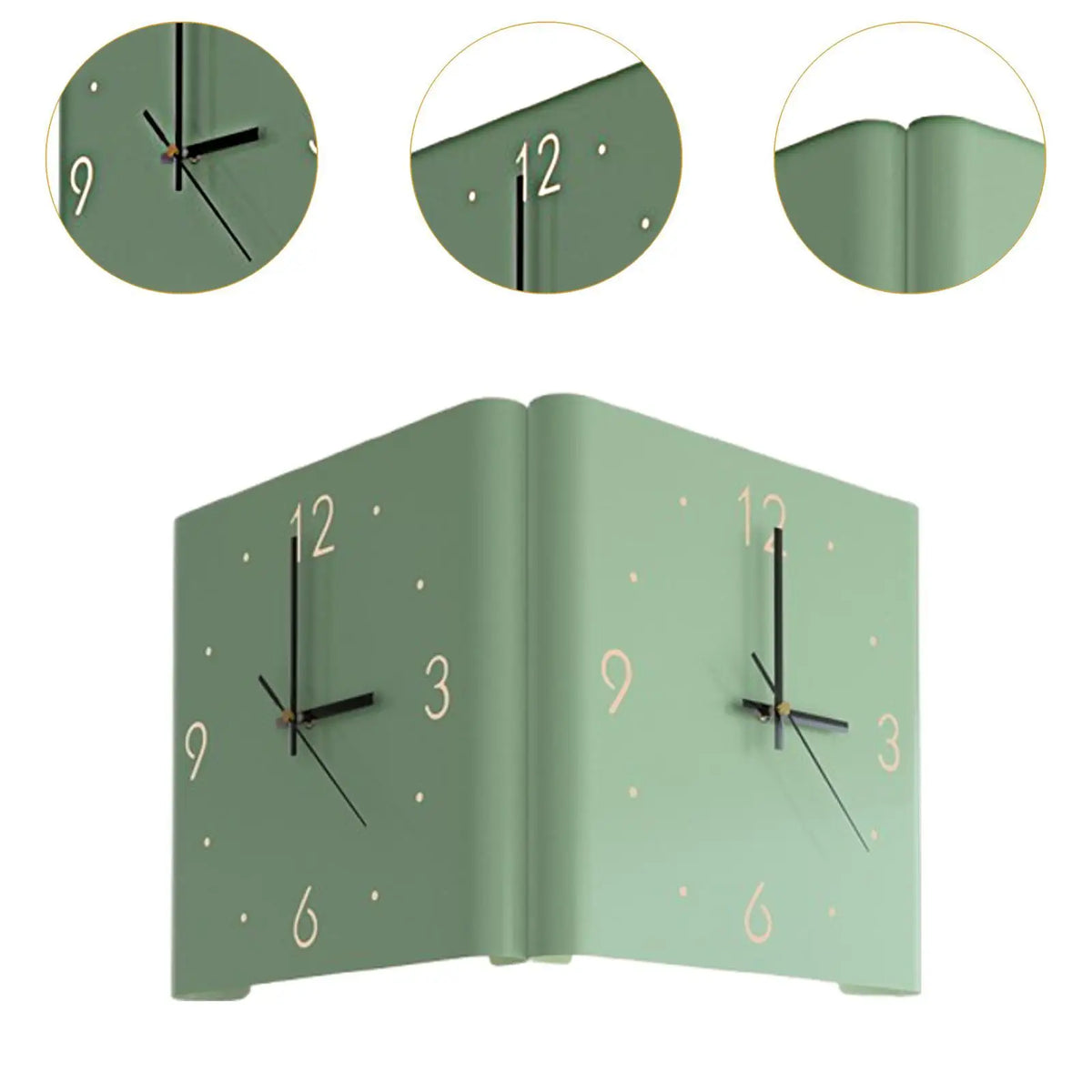 Modern Creative Wall Clock with Numeral Scale Silent Double Sided Clock Minimalist Metal Hanging for Bedroom Corridor Quake