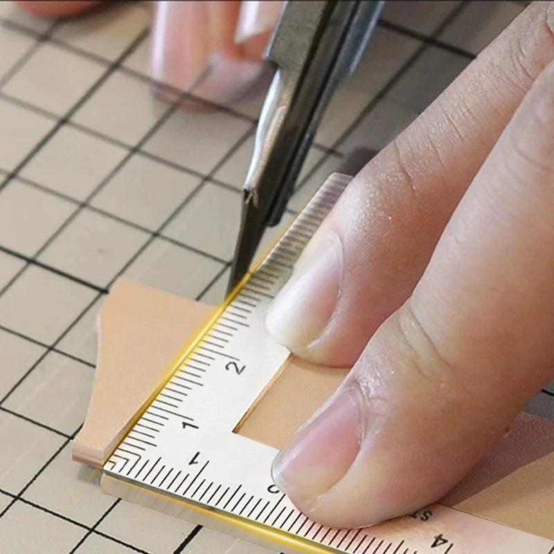 Professional Multifunctional 90 Degree L Square Ruler Precision Measuring Tool for Student Drafting Drawing Designing Quake