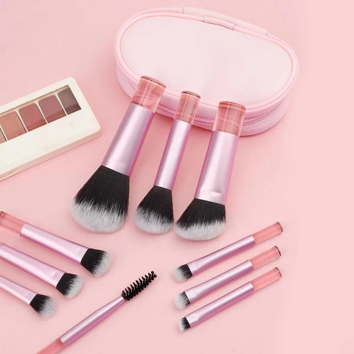 10 Pcs Travel Makeup Brush Set Mini Makeup Brushes Travel Size Small Quake