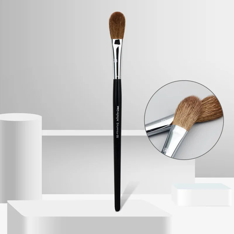 High End NO.98 Pro Highlighting Makeup Brush Goat Hair Black Long Handle Big Eyeshadow Blender Makeup Brush Quake Default Title