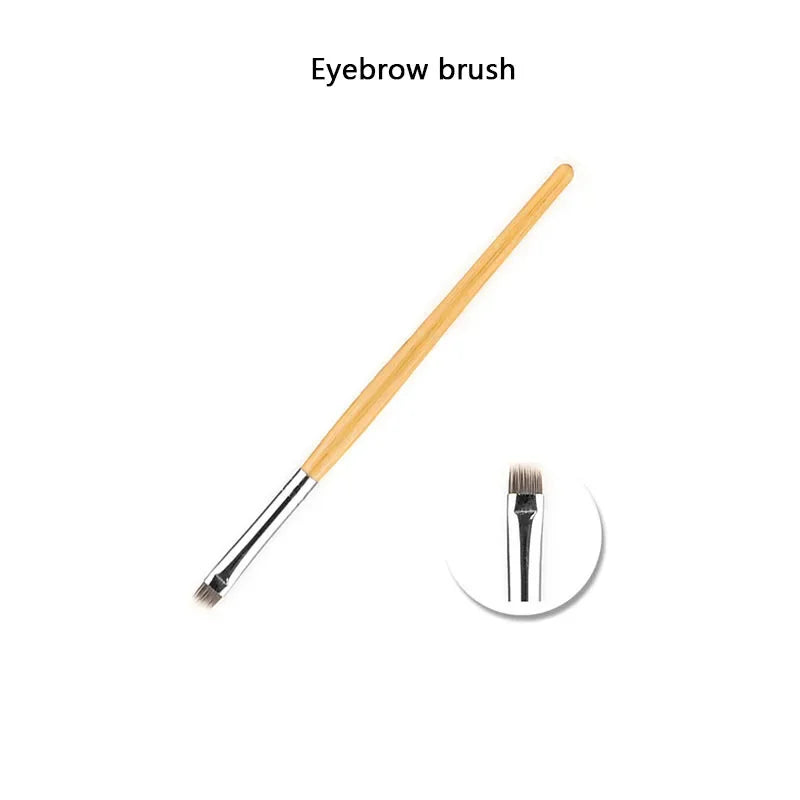 1PCS Professional Makeup brushes Bamboo Handle Powder Concealer Liquid Foundation Makeup Tools Beauty Cosmetics Brusher Quake Eyebrow brush