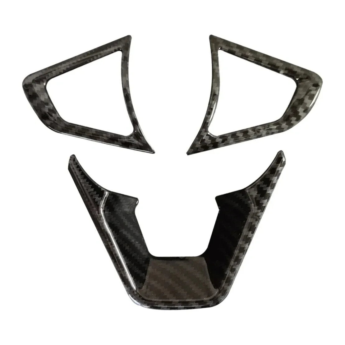 For Ford Mondeo Fusion EDGE 2013-2020 Ford Galaxy S-Max ABS Carbon Fiber Style Inner Car Steering Wheel Cover Trim Frame Decor Quake Carbon