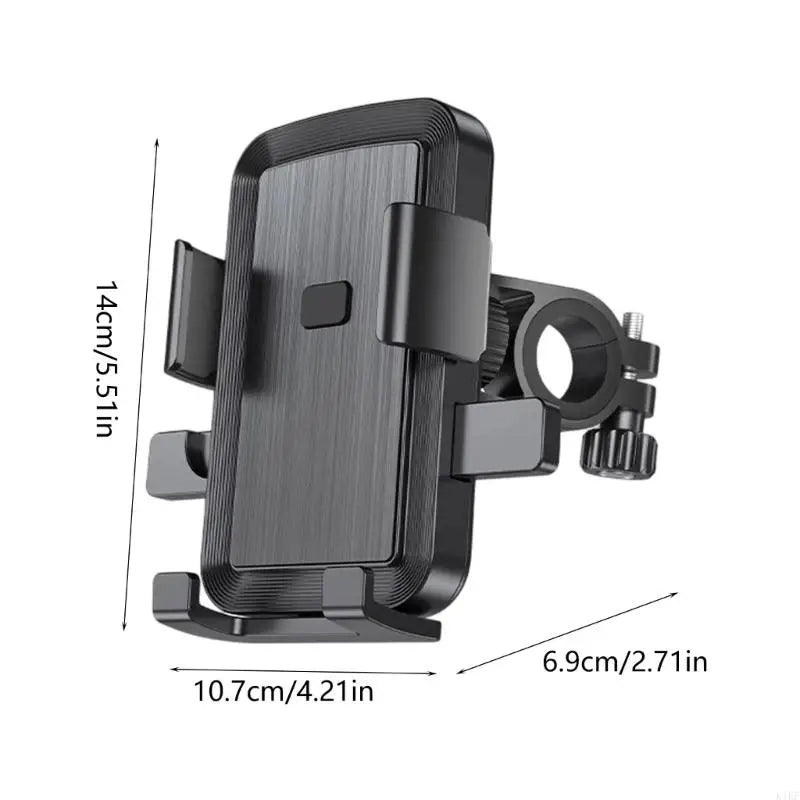Motorcycle Handlebar/Rearview Mirror Mounted Phone Holder Scooter E-Bike Phone Cradle 360 Degree Rotating Shockproof Stand K1KF Quake