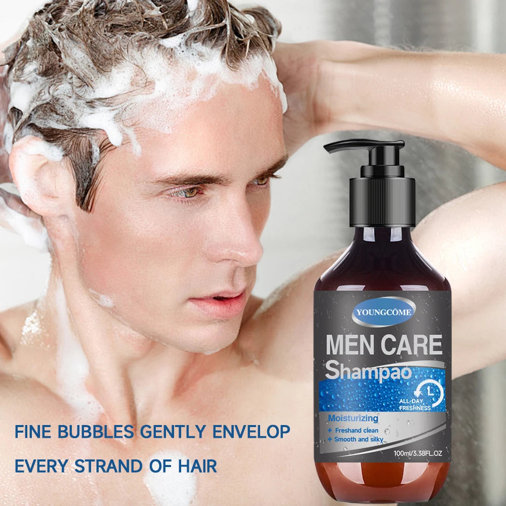 Men Hair Shampoo Hair Fall Control Boost Care Botanical Nourish Anti Dandruff Itch Relief Shampoo Treatment Quake