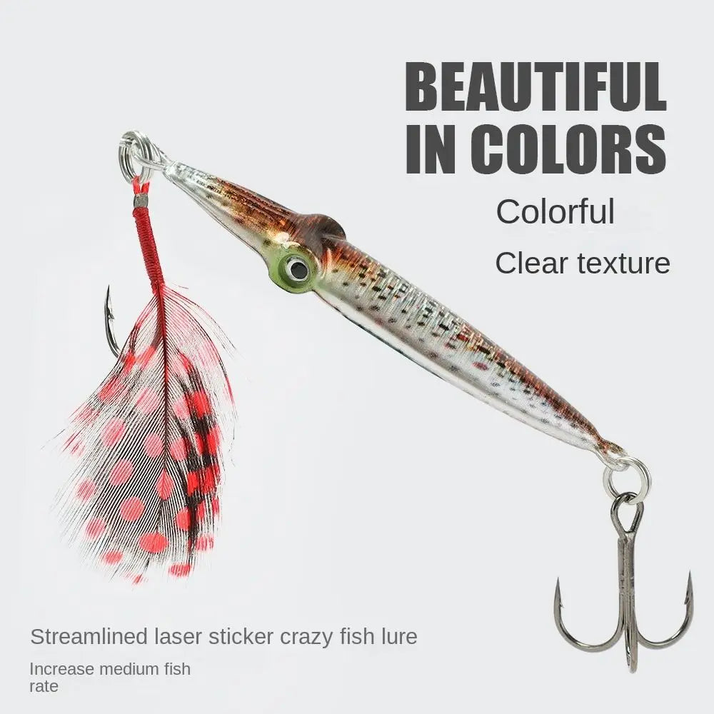 Universal Metal Fishing Lure 3D Eyes jigging Fishing Tackle Sinking Lifelike Hard squid Bait Outdoors Quake