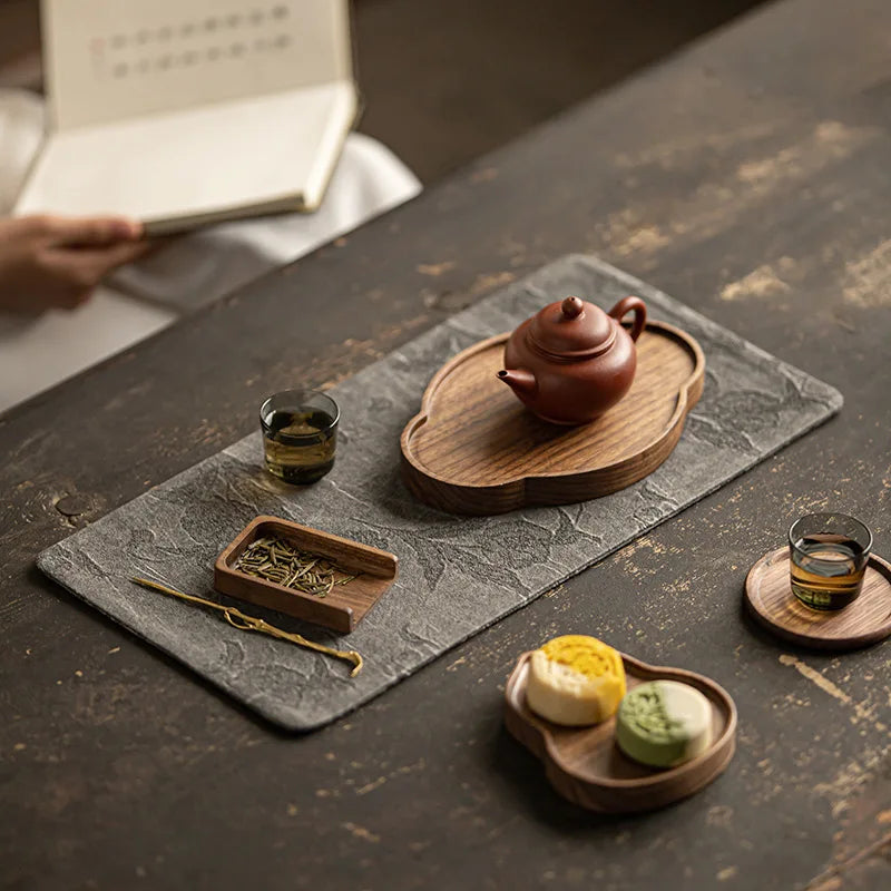 Jacquard Dry Tea Mat Waterproof Tea Mat Kung Fu Tea Set Accessories Fabric Heat-resistant Tea Table Mat Chinese Zen Table Quake