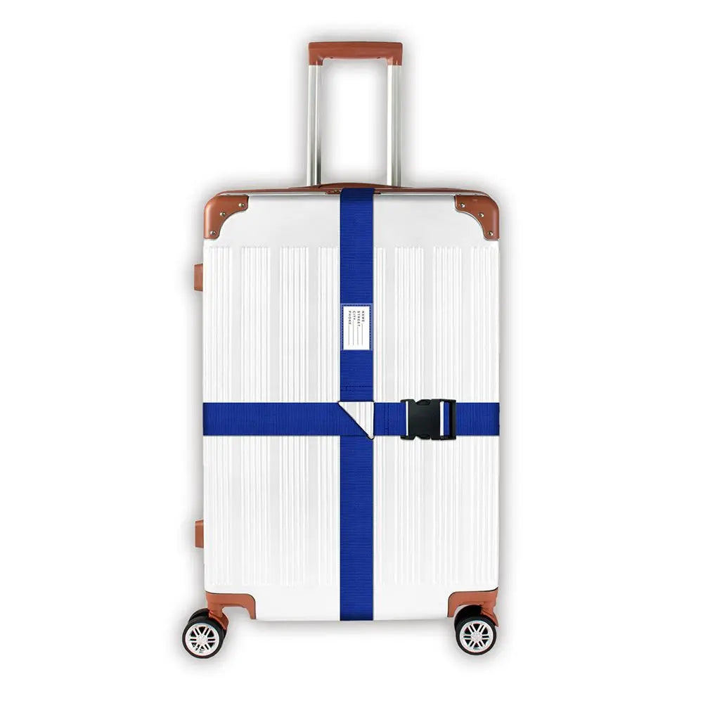 Rainbow Suitcase Belts Name Sticker Travel Suitcase Accessories Packing Belt Baggage Belts Luggage Buckle Strap Quake blue
